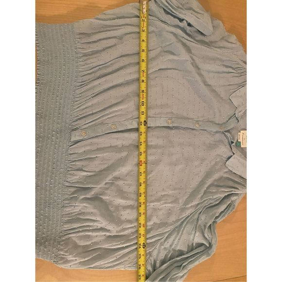 Anthropologie Maeve Fairfield Blouse Baby Blue Dot Blouse, Size 3X, MSRP $128 - Picture 9 of 9